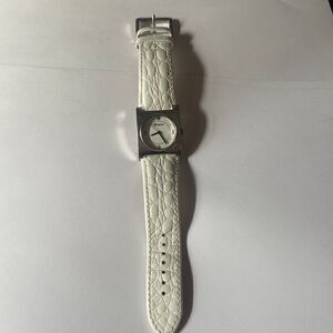 Brighton Watch With White Leather Band